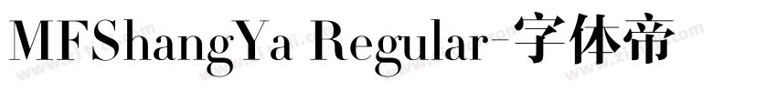 MFShangYa Regular字体转换